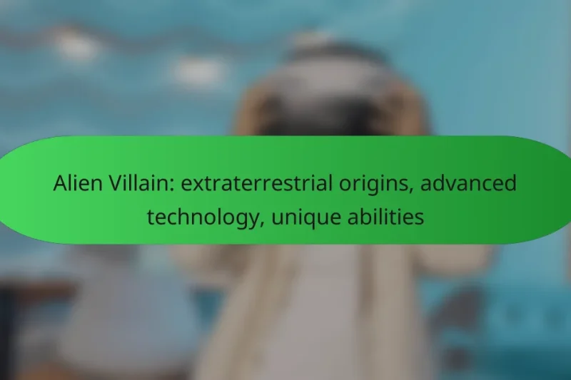 Alien Villain: extraterrestrial origins, advanced technology, unique abilities
