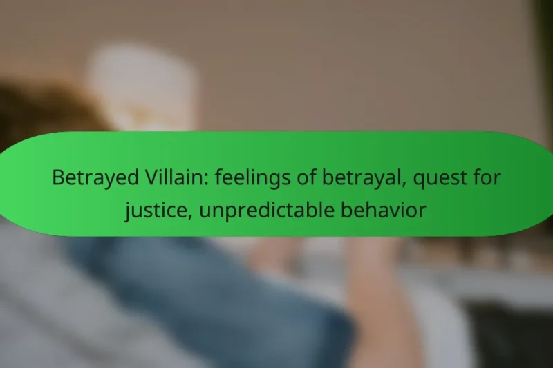 Betrayed Villain: feelings of betrayal, quest for justice, unpredictable behavior
