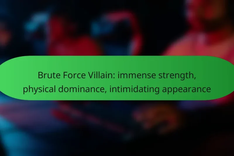 Brute Force Villain: immense strength, physical dominance, intimidating appearance