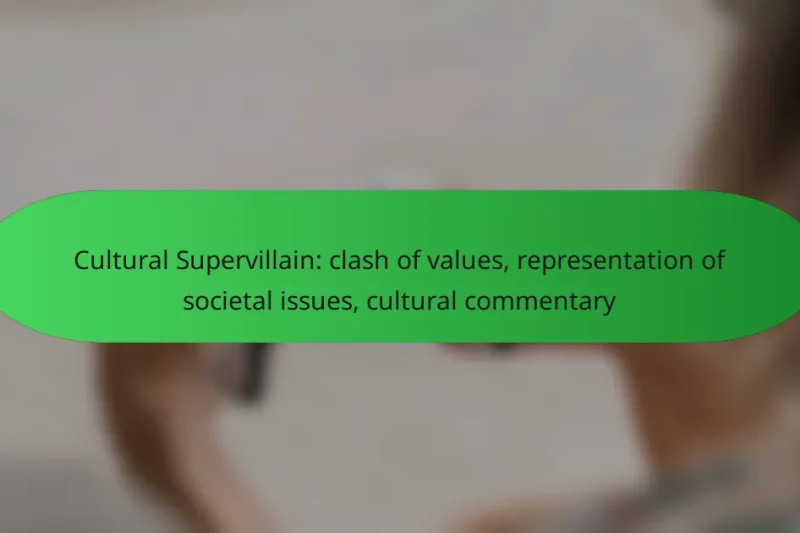 Cultural Supervillain: clash of values, representation of societal issues, cultural commentary