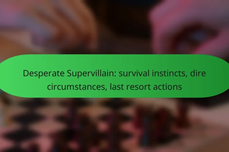 Desperate Supervillain: survival instincts, dire circumstances, last resort actions