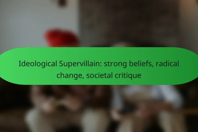Ideological Supervillain: strong beliefs, radical change, societal critique