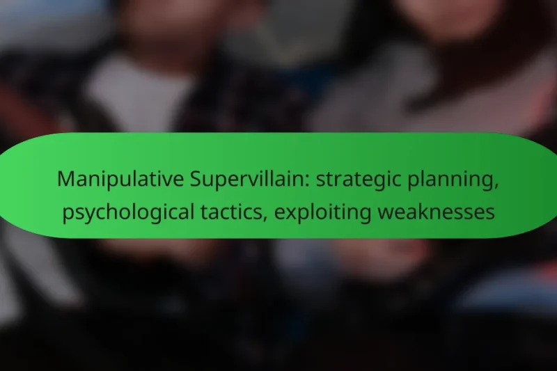 Manipulative Supervillain: strategic planning, psychological tactics, exploiting weaknesses