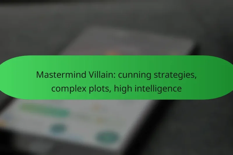 Mastermind Villain: cunning strategies, complex plots, high intelligence