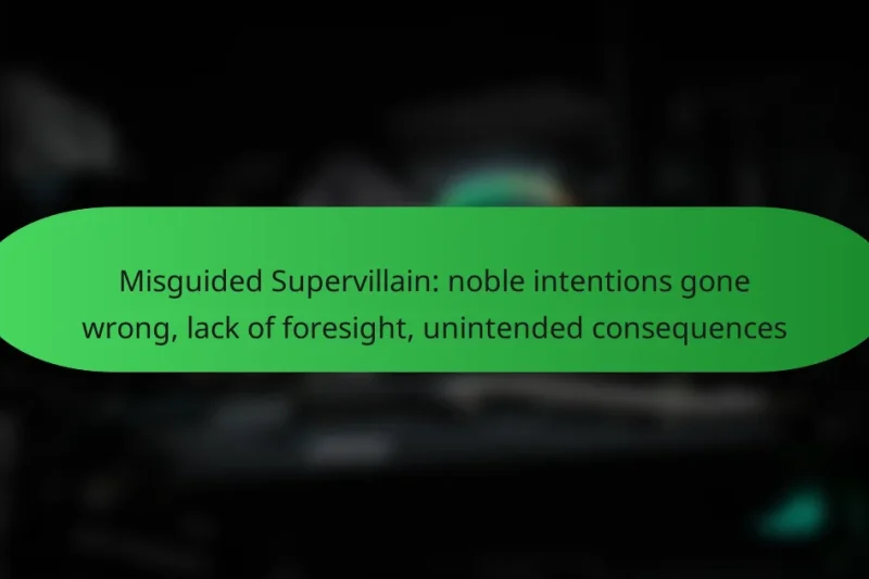 Misguided Supervillain: noble intentions gone wrong, lack of foresight, unintended consequences