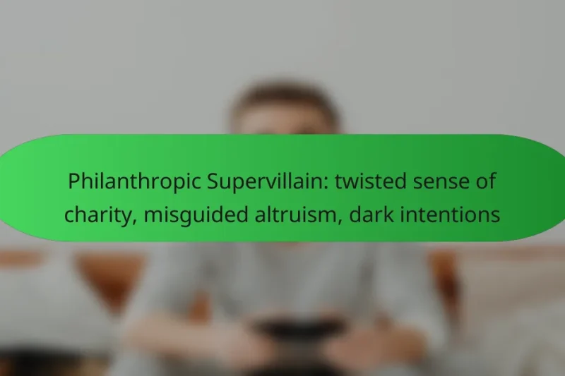 Philanthropic Supervillain: twisted sense of charity, misguided altruism, dark intentions