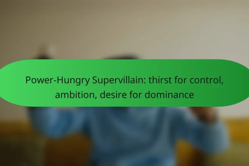 Power-Hungry Supervillain: thirst for control, ambition, desire for dominance