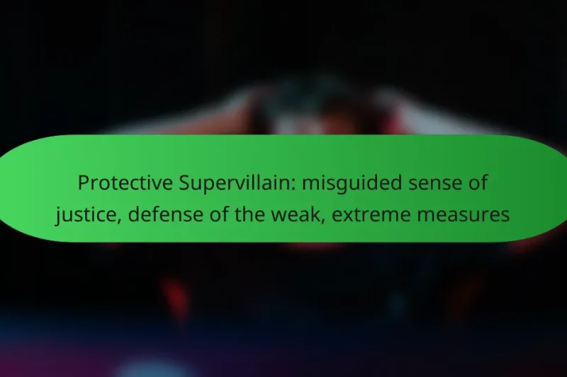 Protective Supervillain: misguided sense of justice, defense of the weak, extreme measures