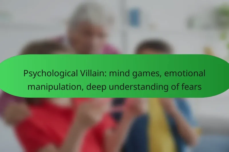 Psychological Villain: mind games, emotional manipulation, deep understanding of fears