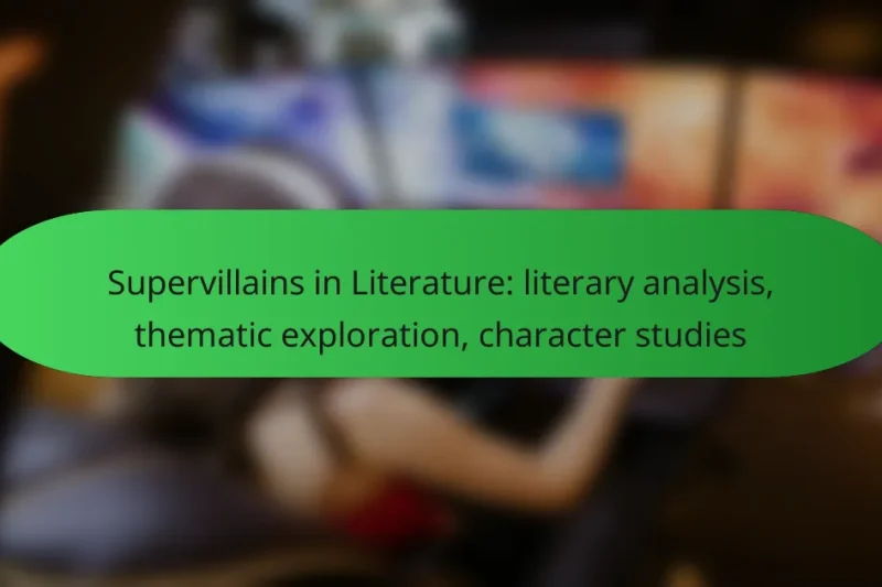 Supervillains in Literature: literary analysis, thematic exploration, character studies