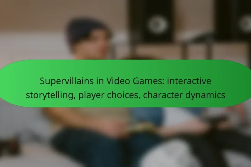 Supervillains in Video Games: interactive storytelling, player choices, character dynamics