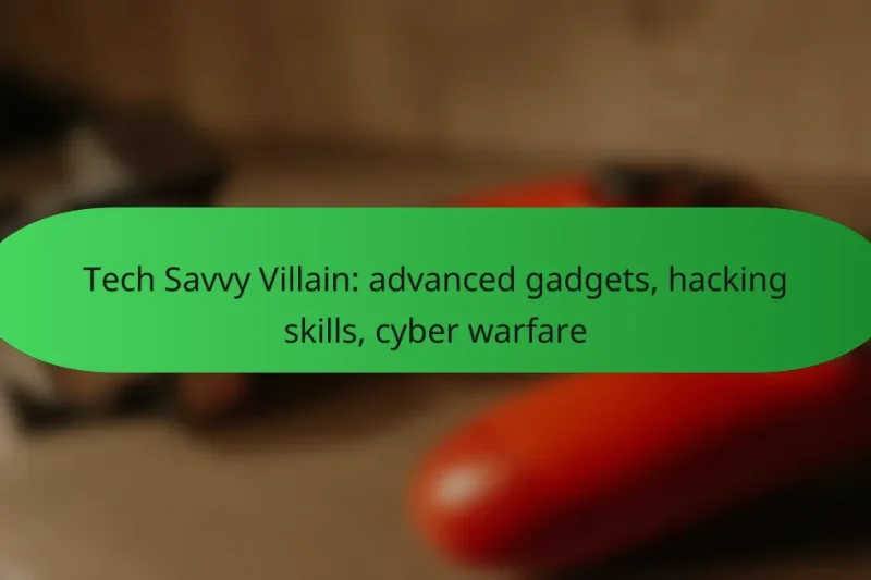 Tech Savvy Villain: advanced gadgets, hacking skills, cyber warfare