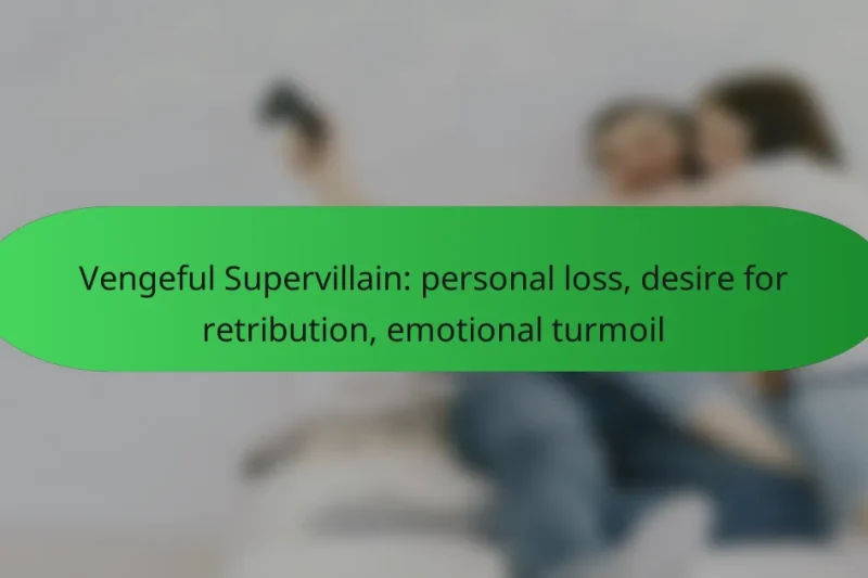 Vengeful Supervillain: personal loss, desire for retribution, emotional turmoil
