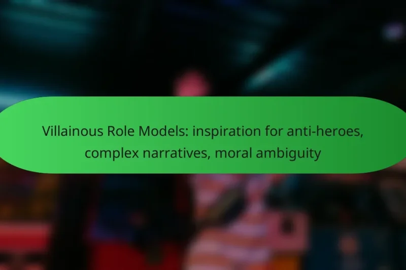 Villainous Role Models: inspiration for anti-heroes, complex narratives, moral ambiguity