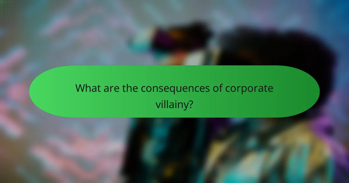 What are the consequences of corporate villainy?