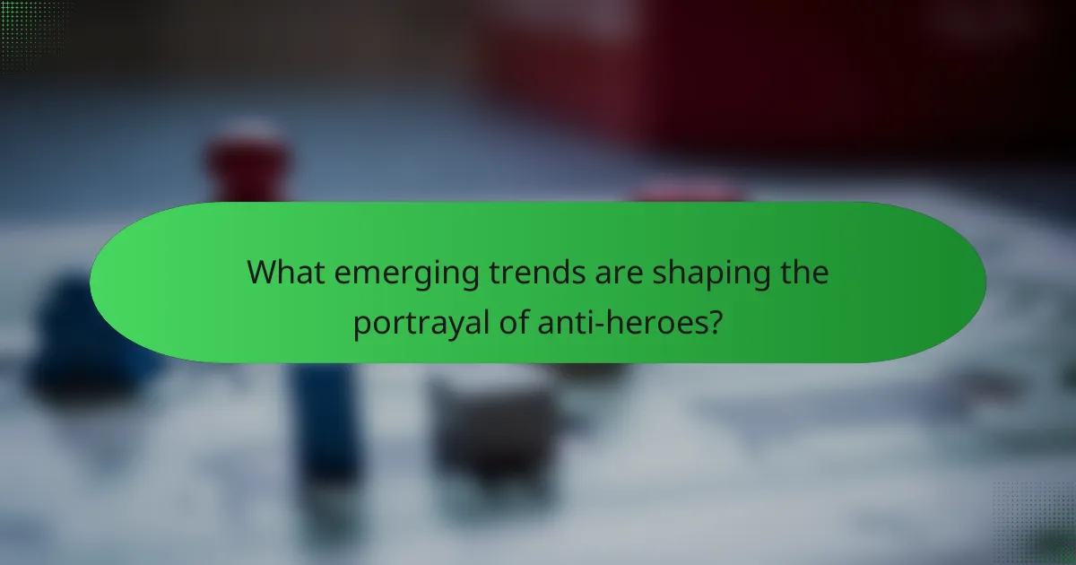 What emerging trends are shaping the portrayal of anti-heroes?