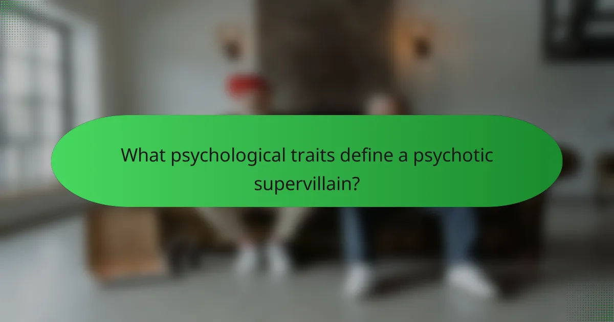 What psychological traits define a psychotic supervillain?
